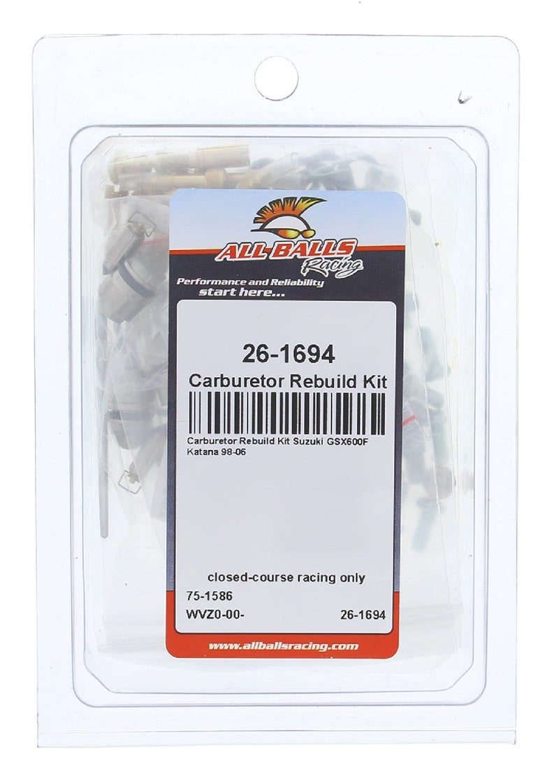All Balls Racing 26-1694 Carburetor Rebuild Kit Compatible with/Replacement For Suzuki GSX 600 F Katana 1998-2006 - Image 3